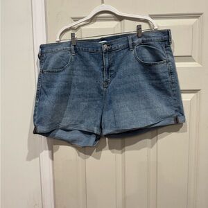 Old Navy Light Blue Jean Shorts Cuffed Hem